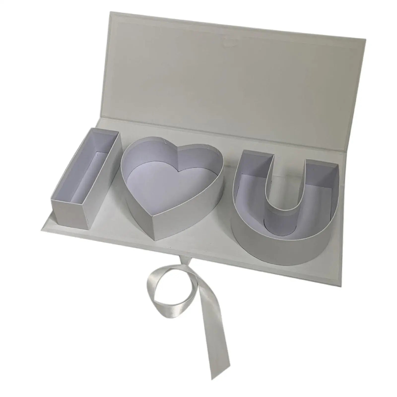 Mother Day Decor,Empty Flower Gift Box Flower Soap Box Fillable Letters Letter Shaped Box for Party Chocolate Favor DIY Craft Zpaxo WHITE