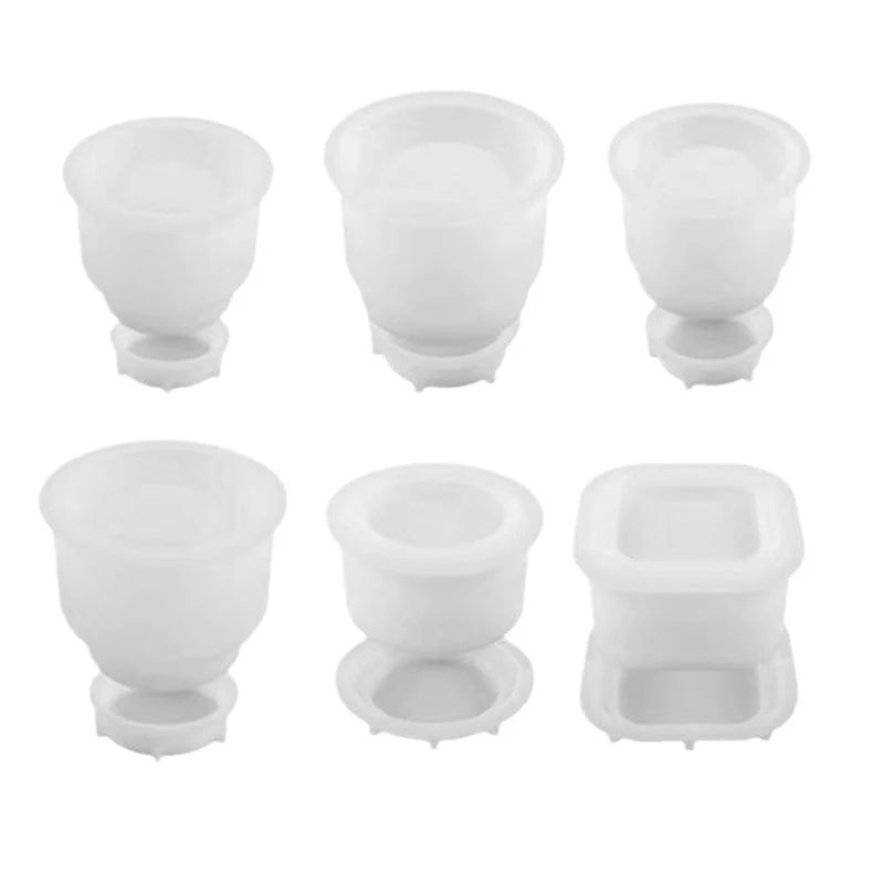 Silicone DIY Candle Jar Mold Lid Aroma Wax Making Resin Concrete Zpaxo