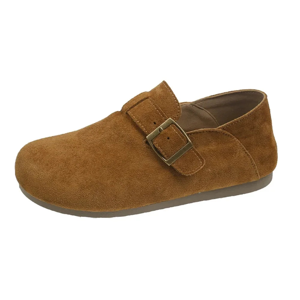 Shoes Woman Flats Slip-on Autumn Dress Retro Slip Moccasin Fall 2025
