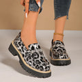 2025 New Women Loafers Thick Heel Casual Shoes Spring Autumn Retro Flats Shoes Women Round Toe Rubber Outsole Sneakers Women Zpaxo