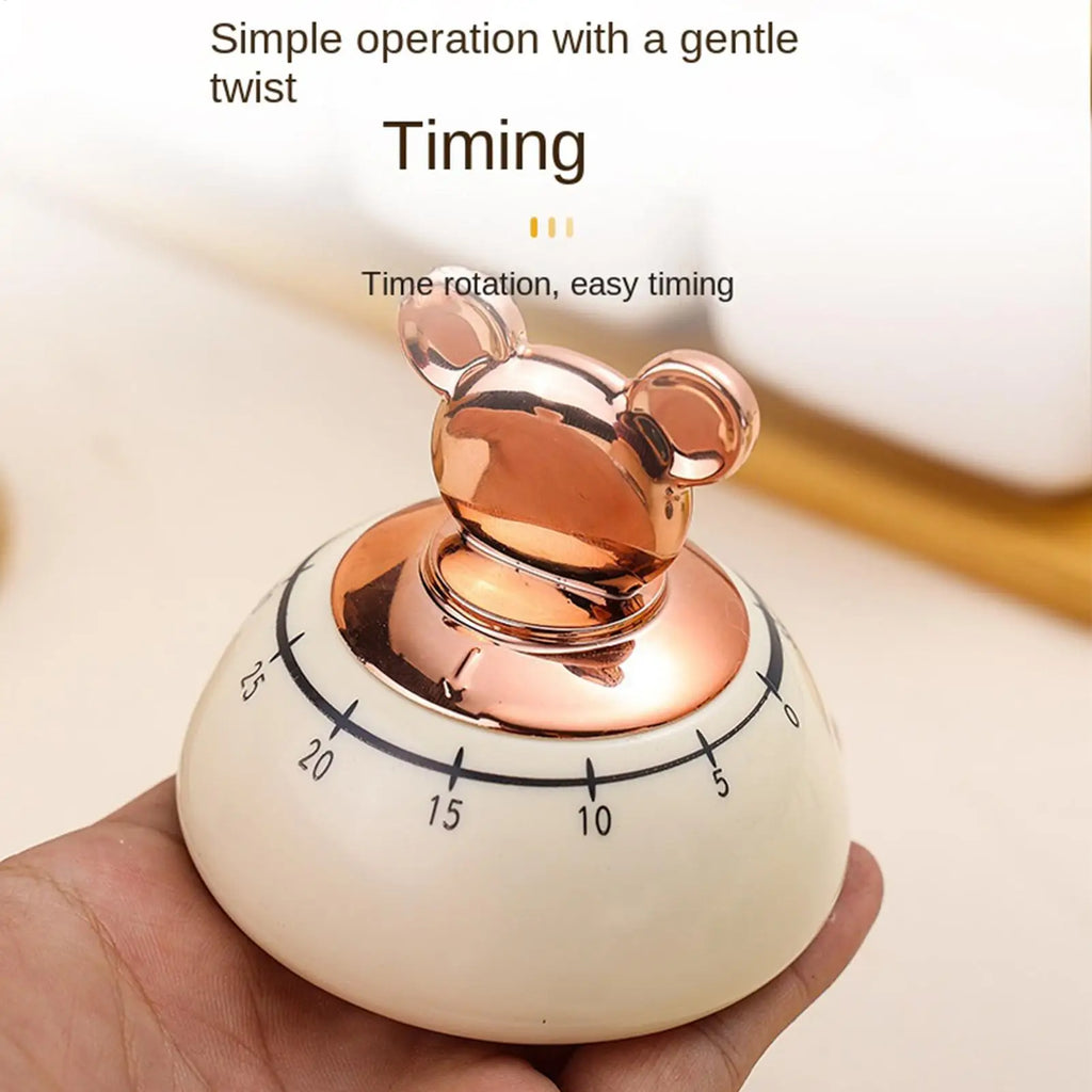 Cartoon Kitchen Timer Cute Bear Strong Magnetic Decorative Manual