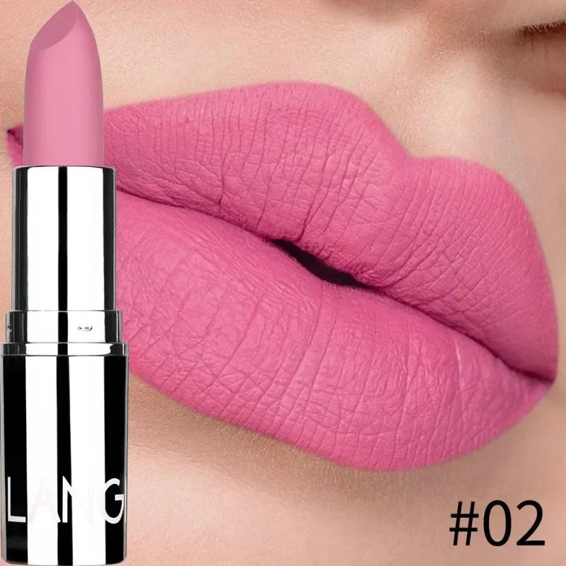 8 Colors Bullet Matte Lipstick Waterproof Long-lasting Velvet Lips