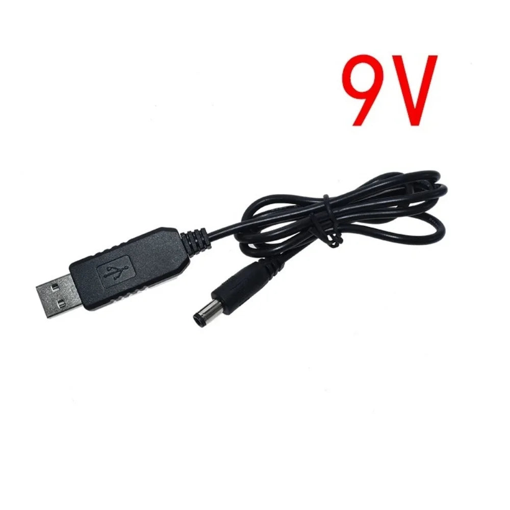 USB power boost line DC 5V to DC 9V / 12V Step UP Module USB Converter Adapter Cable 2.1x5.5mm Plug Zpaxo 9V