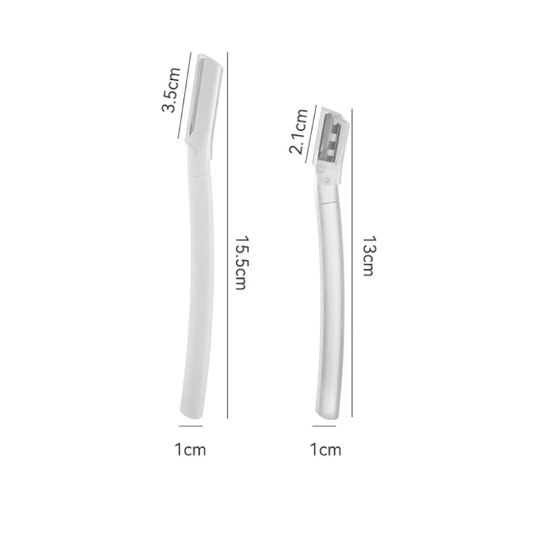 2pcs Trimming Knife Eyebrow Razor Eyebrow Trimmer Safe Anti-scratch Eyebrow Shaving Tool Facial Razor Beginner Beauty Tool Set Zpaxo
