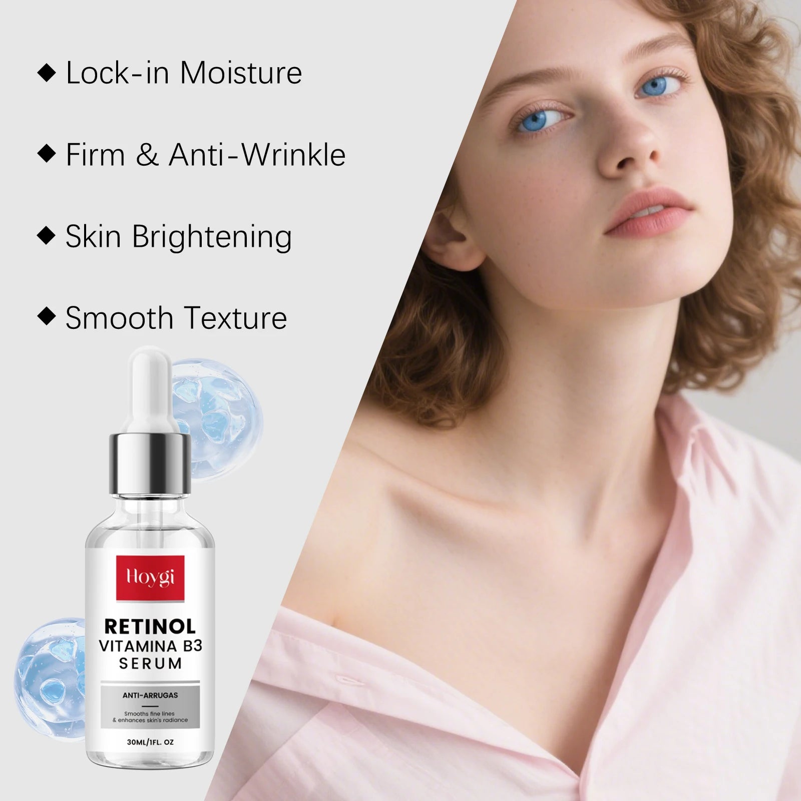 Retinol Essence Anti-Aging Serum Reduces Fine Lines Wrinkle Lifting Firming Brightening Hydrating Facial Serum Skin Care Zpaxo