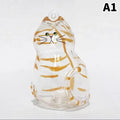 Memorial Keychain Cat Hair Storage Container Cute Cat Shaped Keyring Portable Handmade Key Chain DIY Keychains Accessories Zpaxo black