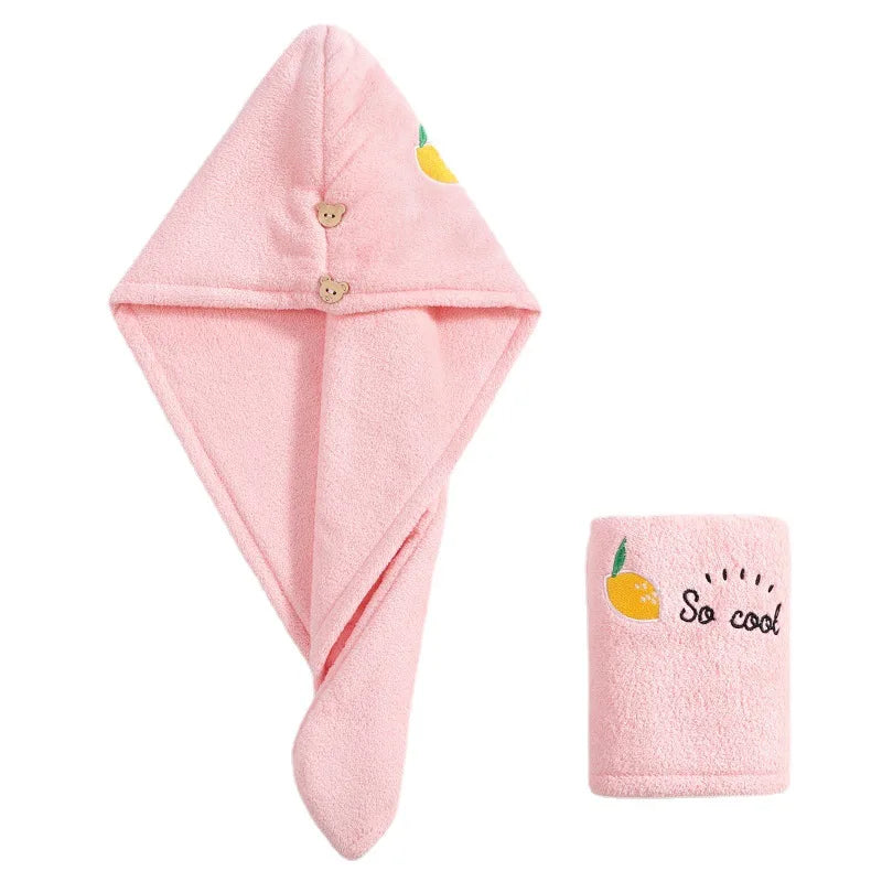 Hair Quickly Dry Towel Women Swimming Care Wrap Adult Bathroom Zpaxo pinkA