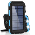 Solar Power Bank 80000mAh Portable Power Bank External Battery Fast Charging Strong Light LDE Light for All Smartphones Zpaxo Blue 30001mAh-50000mAh