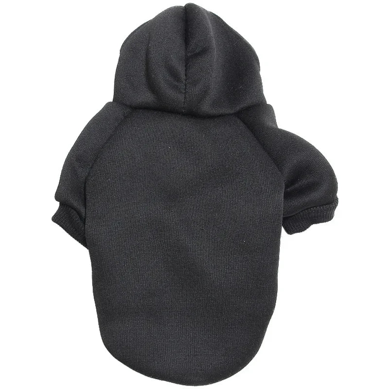 Winter Teddy Dog Clothes Sport Hoodies Sweatshirts Warm Coat Clothing Zpaxo black L 2.1-3kg