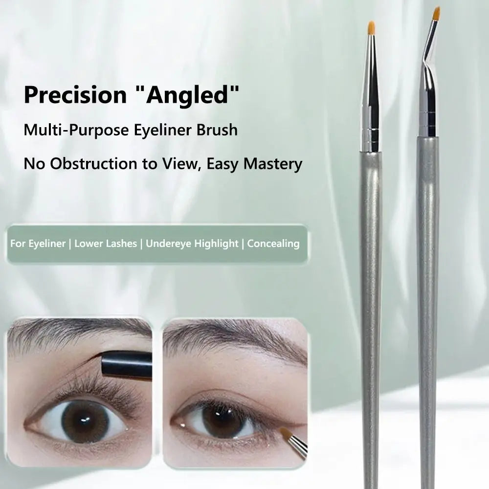 Precise Application Bent Liner Makeup Brushes Makeup Tool Angled Design Angled Eyeliner Brush Cosmetic Brush Eye Brow Tool Zpaxo