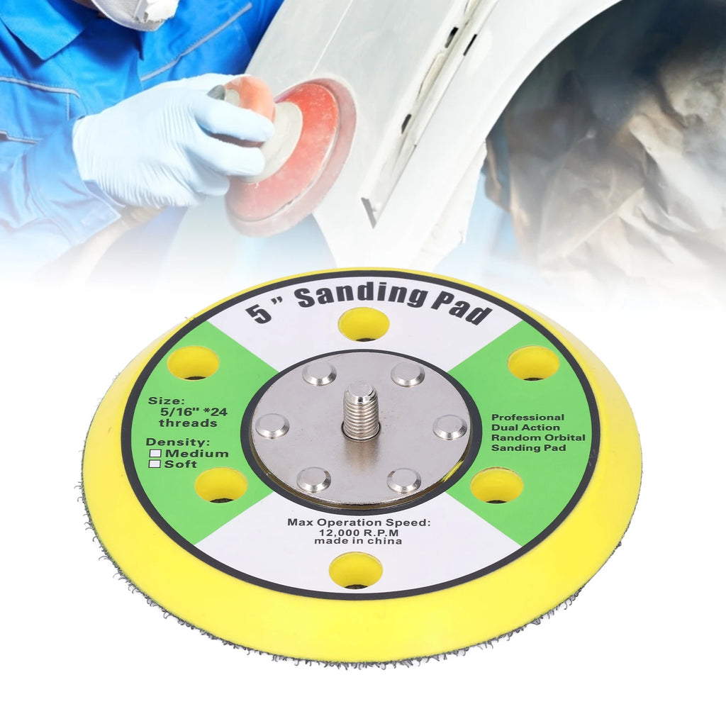 Sanding Pad 5 16 24 Hook Loop PU Backing Plate Pneumatic Sander