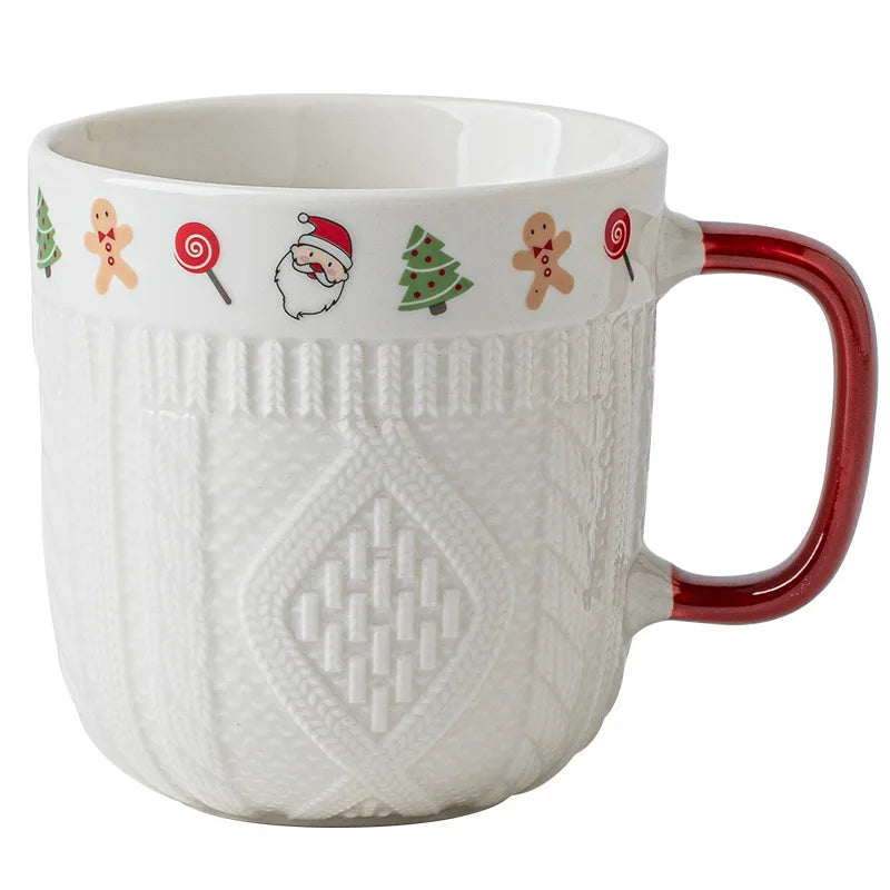 Embossed Ceramic Couple Mugs Set – 2-Piece Gift for Couples Ceramic Couple Mugs Zpaxo