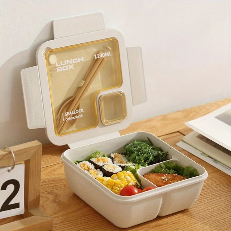 Wheat Straw Bento Box – Microwave-Safe Lunch Box Set Bento Lunch Box Zpaxo