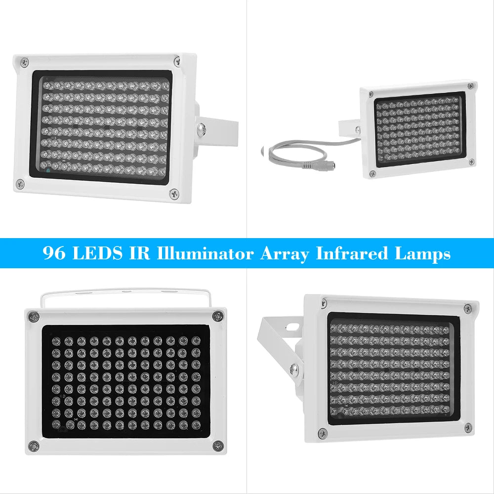 96 LEDS IR Illuminator Array Infrared Lamps Night Vision Outdoor Waterproof For CCTV Security Camera Zpaxo