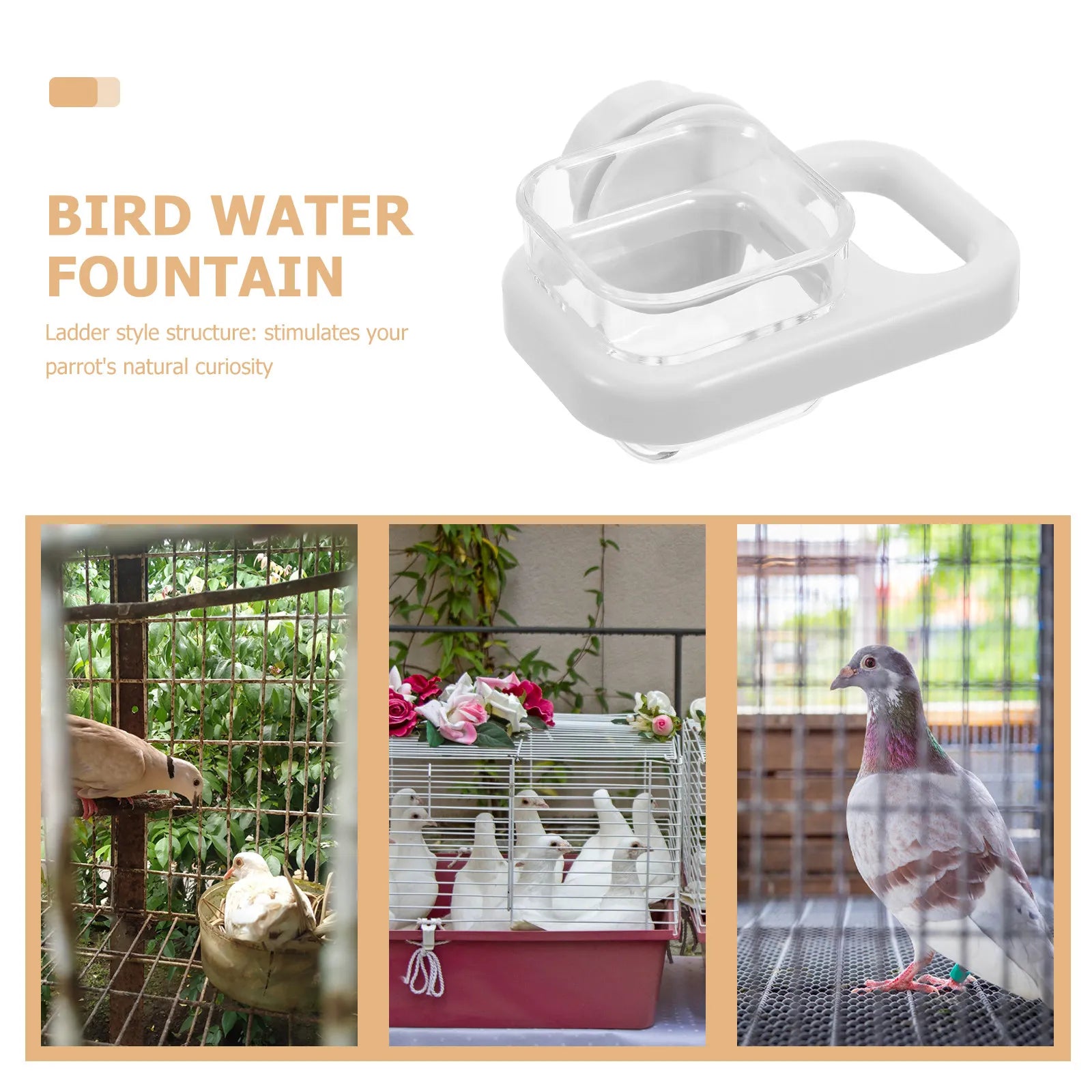 Small Animal Pet Cage Water Feeder Hanging Automatic Dispenser