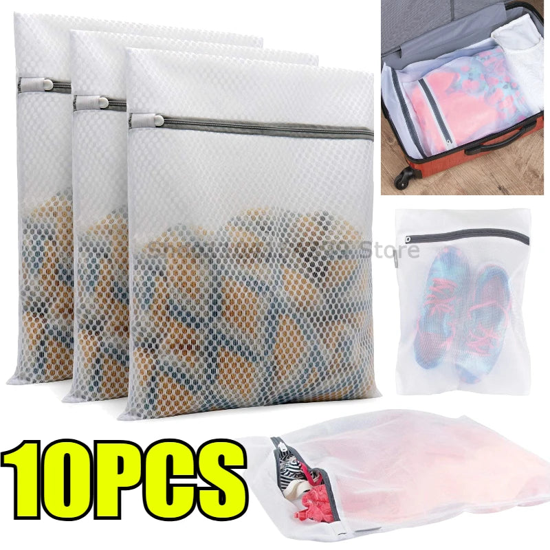 1/2/4/5/10Pcs Laundry Bags Printing Fine Mesh Clothing Care and Washing Bag Set Large Mesh Bra Washing Clothes Net Bag Zpaxo