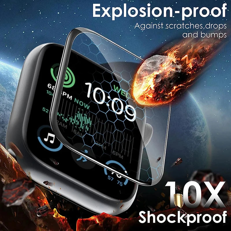 Protective Film For Apple Watch 44mm 45mm 40mm 41mm 49mm 38mm 9D Curved Screen Protector For iWatch Series 9 8 7 6 5 Ultra 3 2 1 Zpaxo