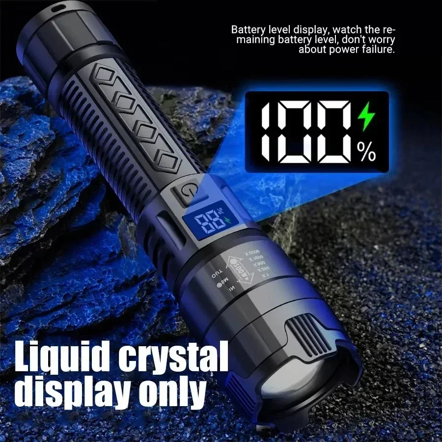 2000LM Zoomable Tactical LED Flashlight – Rechargeable Torch