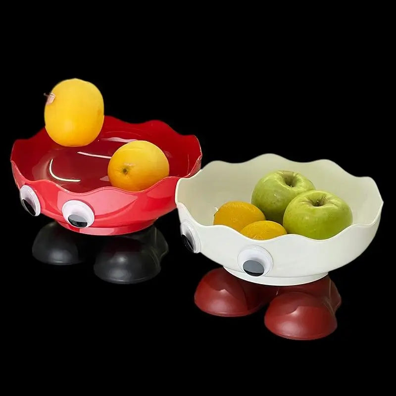 Deluxe Footed Fruit Bowl Home Drainable Glamorous Platter Nuts Candy Zpaxo