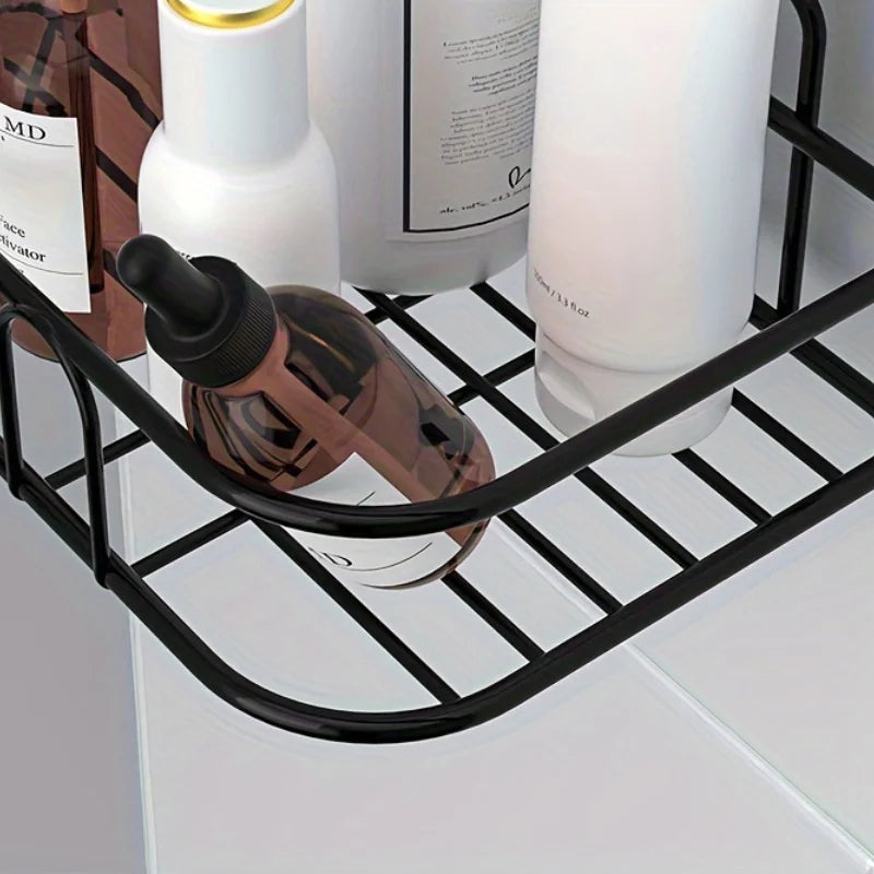Iron Triangle Corner Shelf Rack – Kitchen & Bathroom Storage Corner Storage Rack Zpaxo