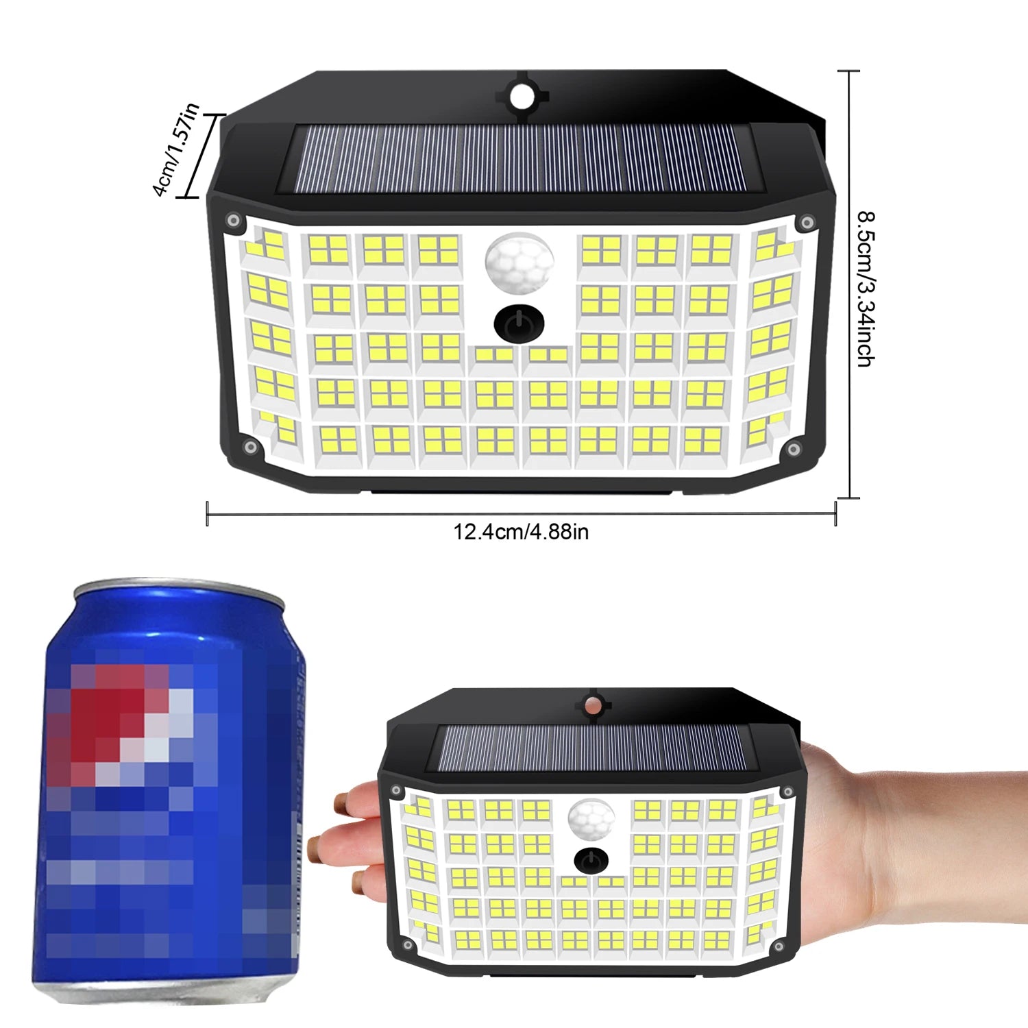 Solar Outdoor Lights 176 LED Solar Powered Motion Sensor Flood Lights IP65 Waterproof 3 Modes Wall Lamp For Outside Porch Yard Zpaxo