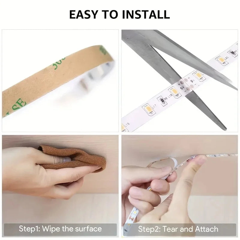 Battery Powered LED Strip Light SMD2835 1M–10M | White & Warm LED Strip Light Zpaxo
