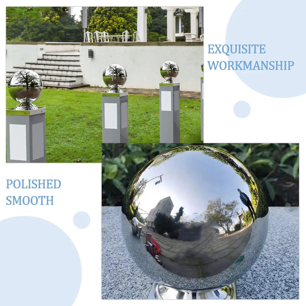Stainless Steel Garden Gazing Globe Shiny Polished Reflective Sphere