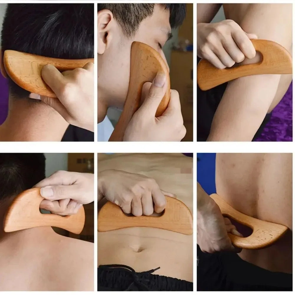 Wood Gua Sha Board Universal Body Scraping Tool Neck Shoulders Waist