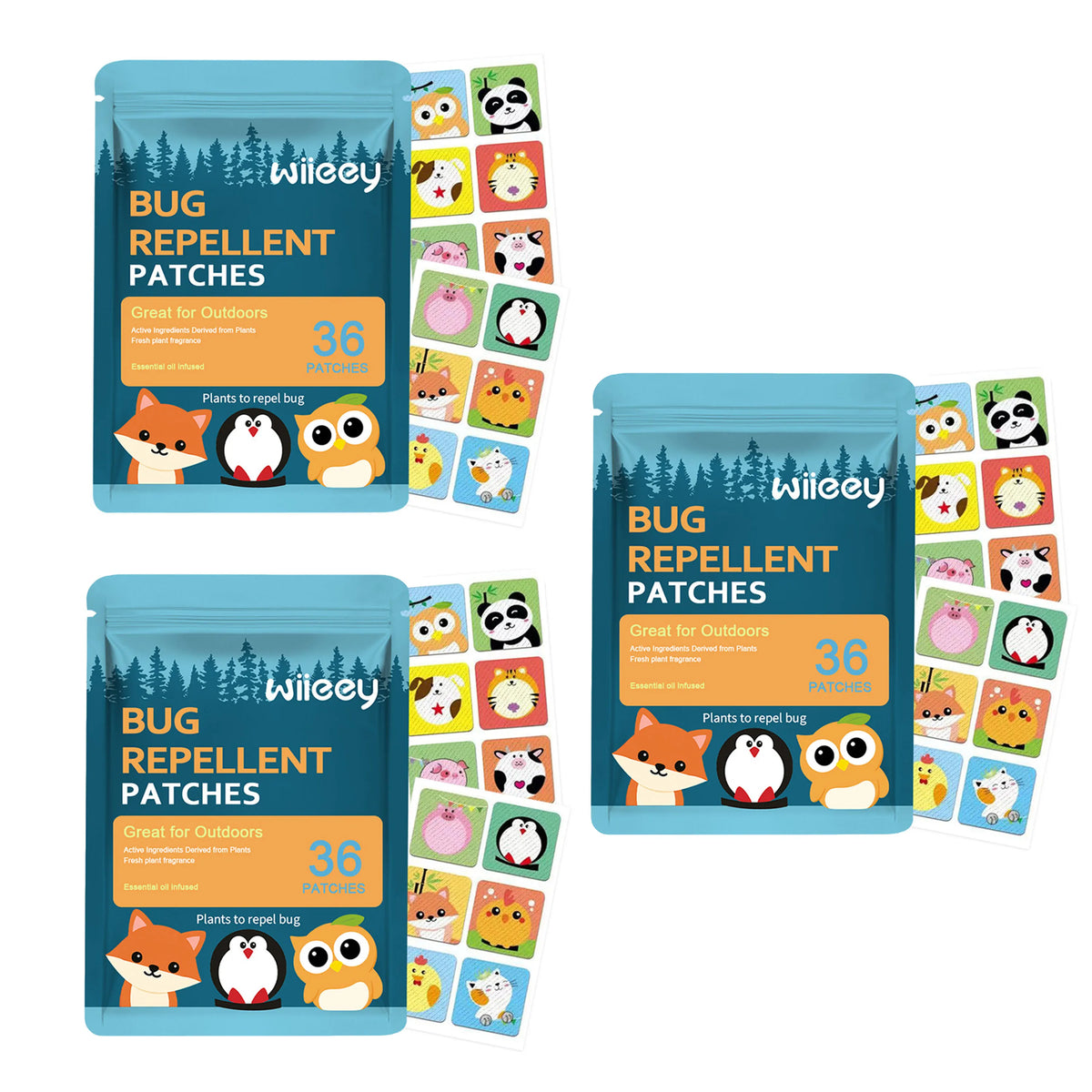 Body Care Patch Gentle Herbal Fresh Waterproof Refreshing Portable Skin Care Patch for Home and Travel Zpaxo 3pcs