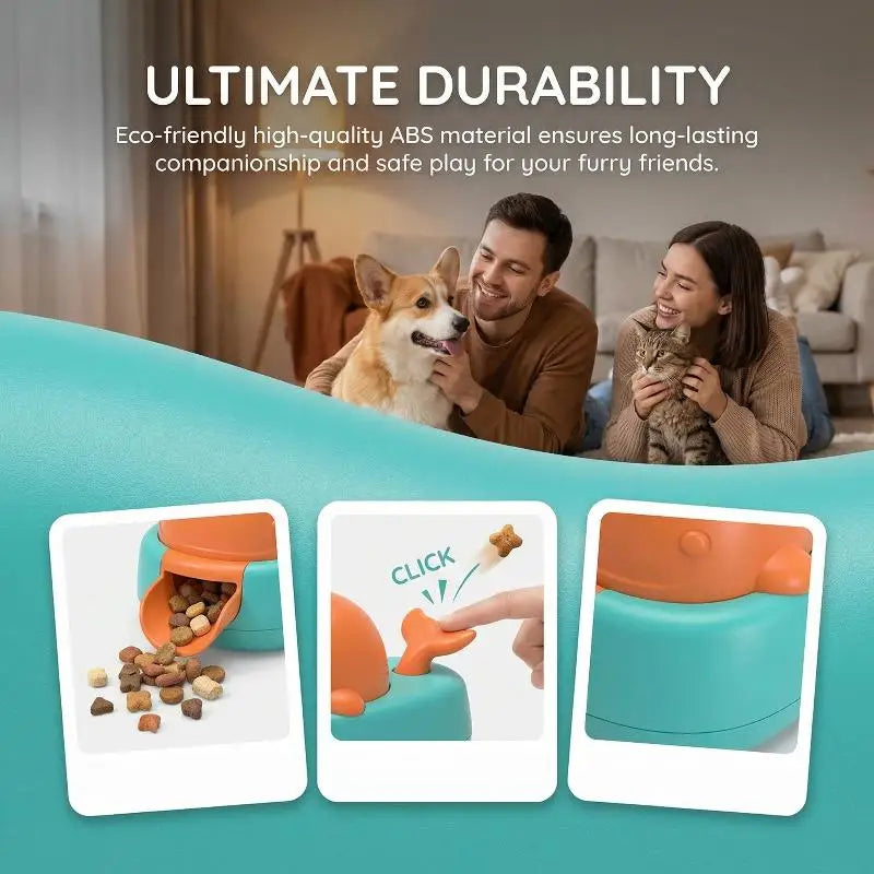 Interactive Dog Feeding Toy Pet Food Launcher Puzzle and Training Feeder for Slow Eating and Puppy Behavioral Improvement Zpaxo