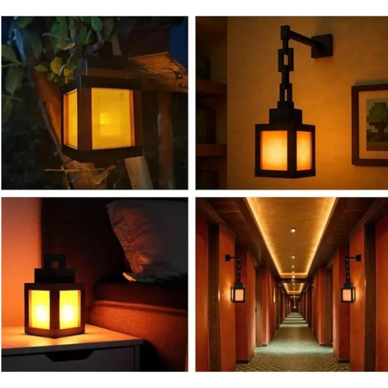 Pixel Lantern Night Light – 16 Color LED Mood Light & Remote