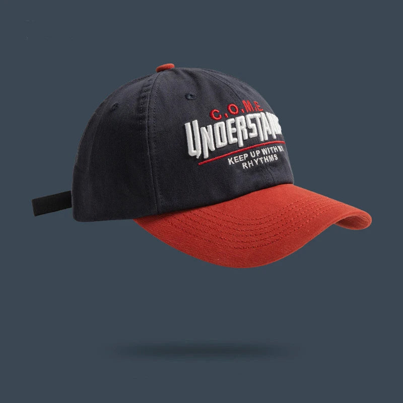 New Big Head Sports Hat Women Versatile Embroidery Contrasting Baseball Cap Men Outdoor Leisure Sunshade Adjustable Hip-hop Hat Zpaxo