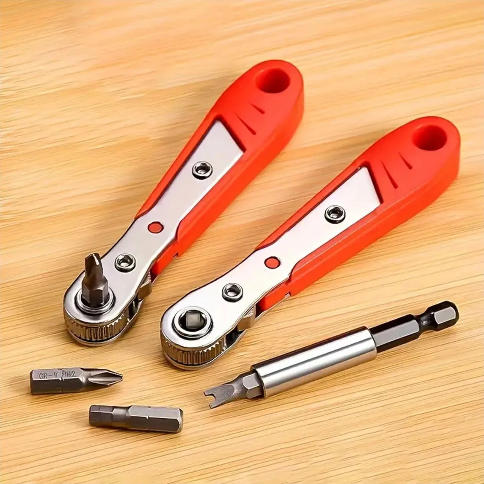 Mini Double Ended Quick Socket Ratchet Wrench Rod Screwdriver Bit
