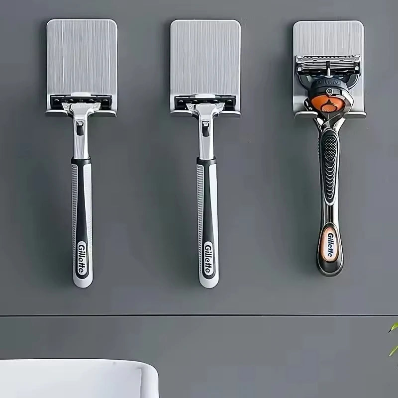 2pcs Razor Holder 304 Stainless Steel Men Shaving Shaver Razor Stand Shelf Shaving Razor Storage Rack Bathroom Hook Organizer Zpaxo
