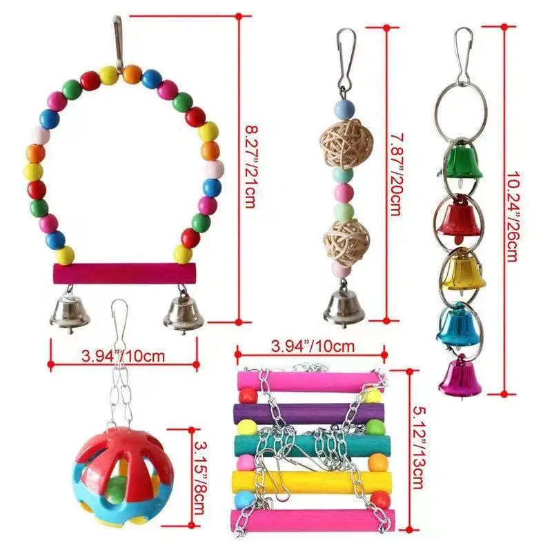 Combination Bird Toys Swing Chewing Training Small Parrot Hanging