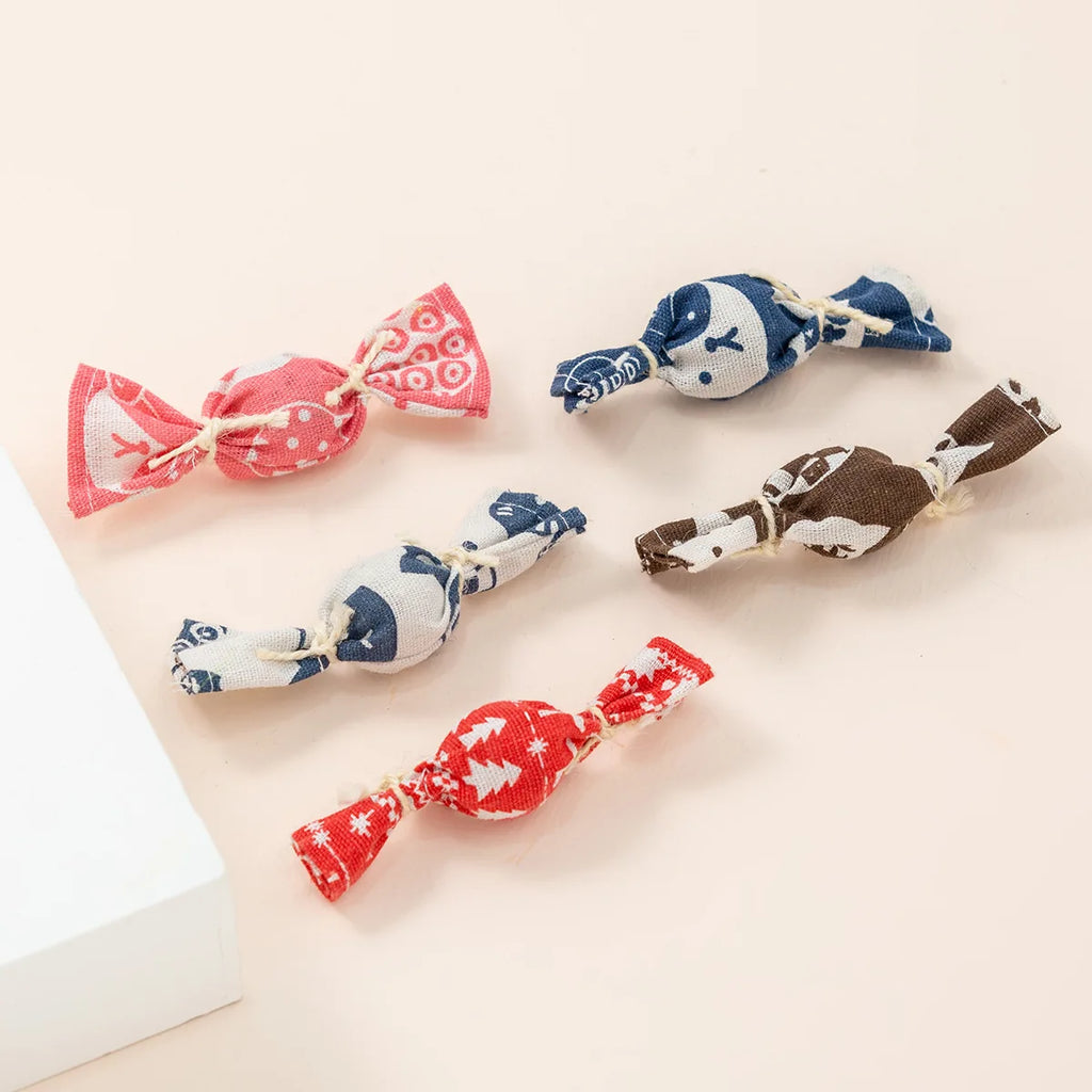 Adorable Candy Catnip Toys Bell Fun Chew Kick Interactive Relieve