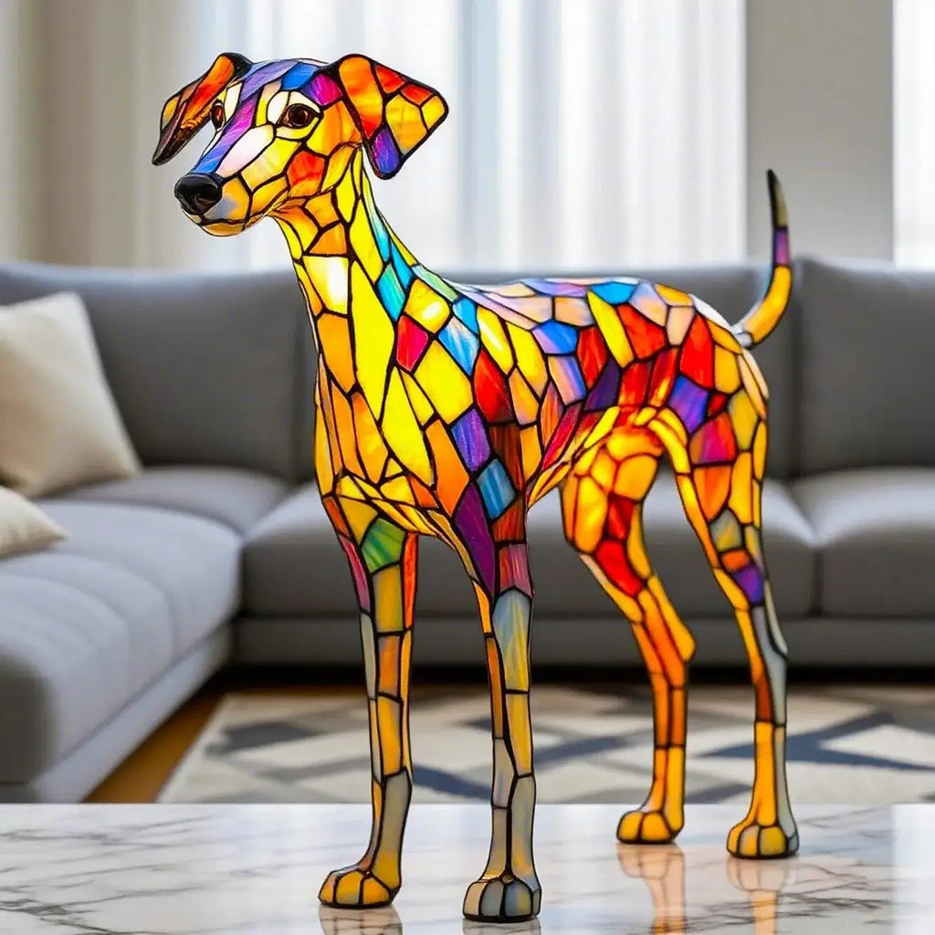 Resin Dog LED Night Light – Pet Tabletop Lamp & Home Decor