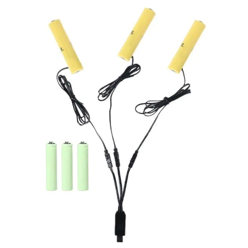 652F 3 in 1 USB to 3 LR06 Battery Eliminate Cable for LR06 battery Power Radio Gameboy Lamp Remote Control phone Zpaxo 3V models CN