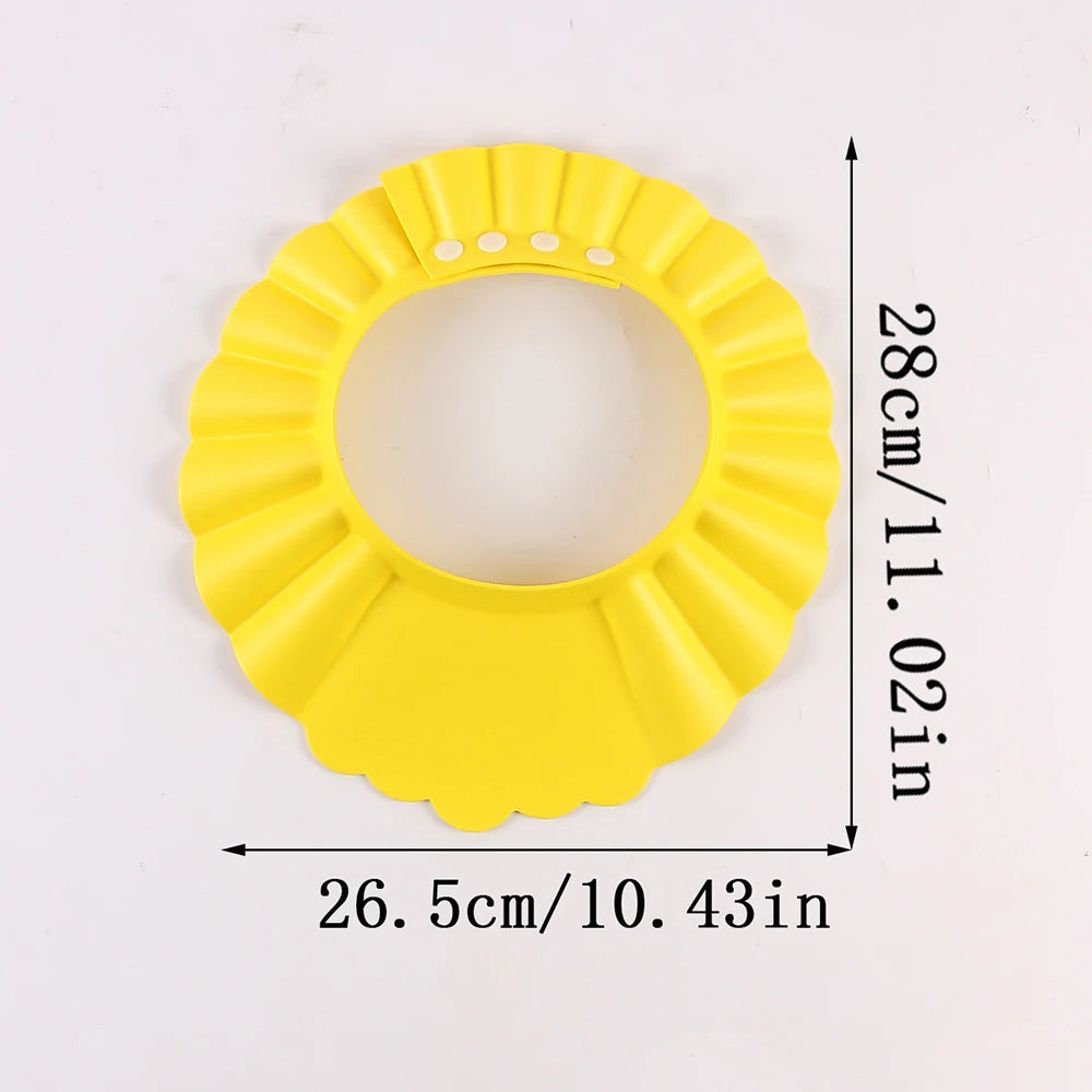Adjustable Baby Shower Cap Eye Ear Protection Waterproof Shampoo Hat Bath Visor Shield Zpaxo Yellow