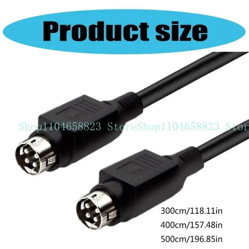 Durability 4Pin DIN Connectors Cable For R1700BT R1600TIII Speakers 4Pin DIN Male Cord Reliable Sound Performances Zpaxo