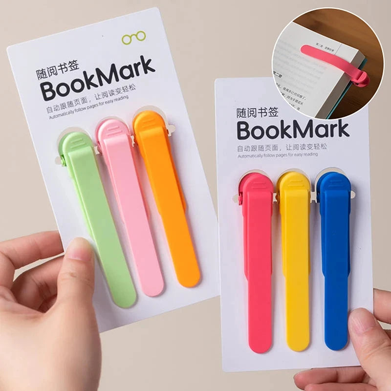 Colorful Silicone Page-Turning Bookmarks – 1/3 Pack