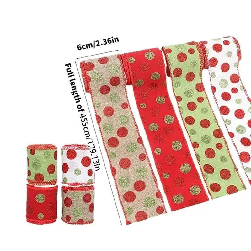 Durable Polyester Wire Ribbon Holiday Wrapping Festival Decors