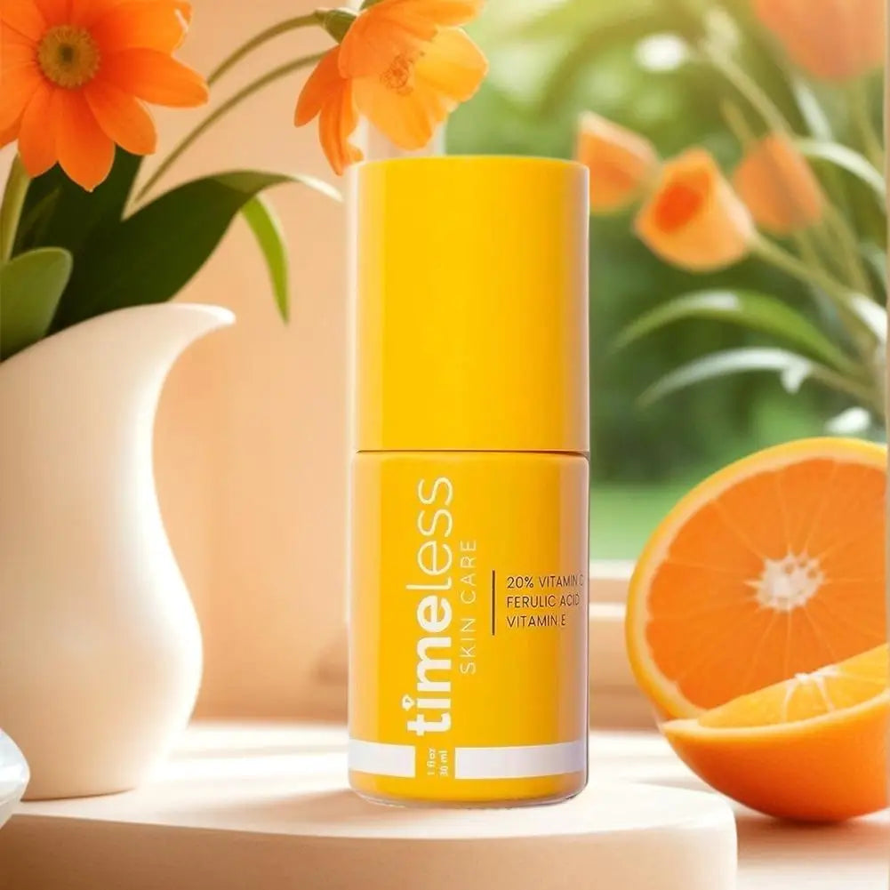 20% Vitamin C Serum with Vitamin E Ferulic Acid Orange Collagen Brightening Anti-Aging Hydrating Facial Essence 30ml Zpaxo