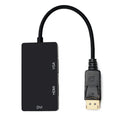 USB Hub Display Port Dp HD DVI VGA Male Female Three One Adapter Zpaxo Black