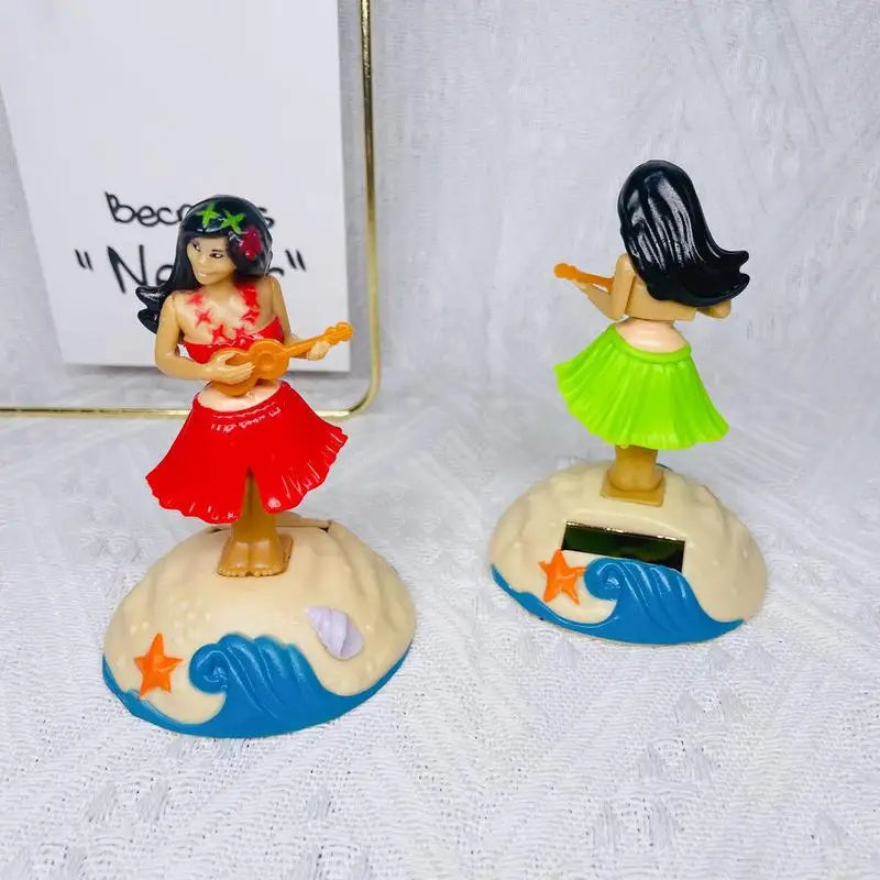 Solar Powered Dancing Figures Dashboard Bobble Head Swinging Figure