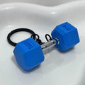 Fitness Equipment Dumbbell Keychain Hanging Ornament Bag Charm Sports Key Ring Simulation PVC Alloy Barbell Pendant Zpaxo Black