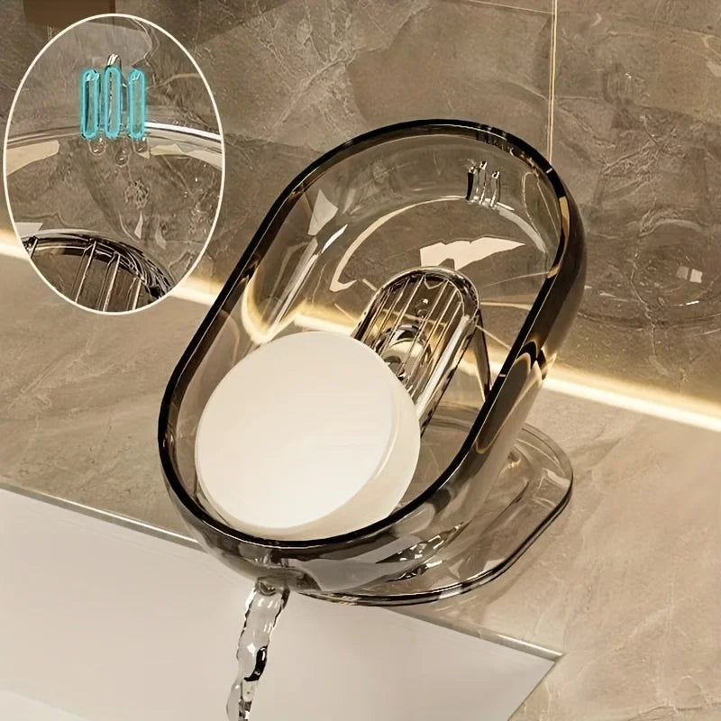 Fashionable Lightweight Soap Dish Durable Plastic Oval Shape Suitable