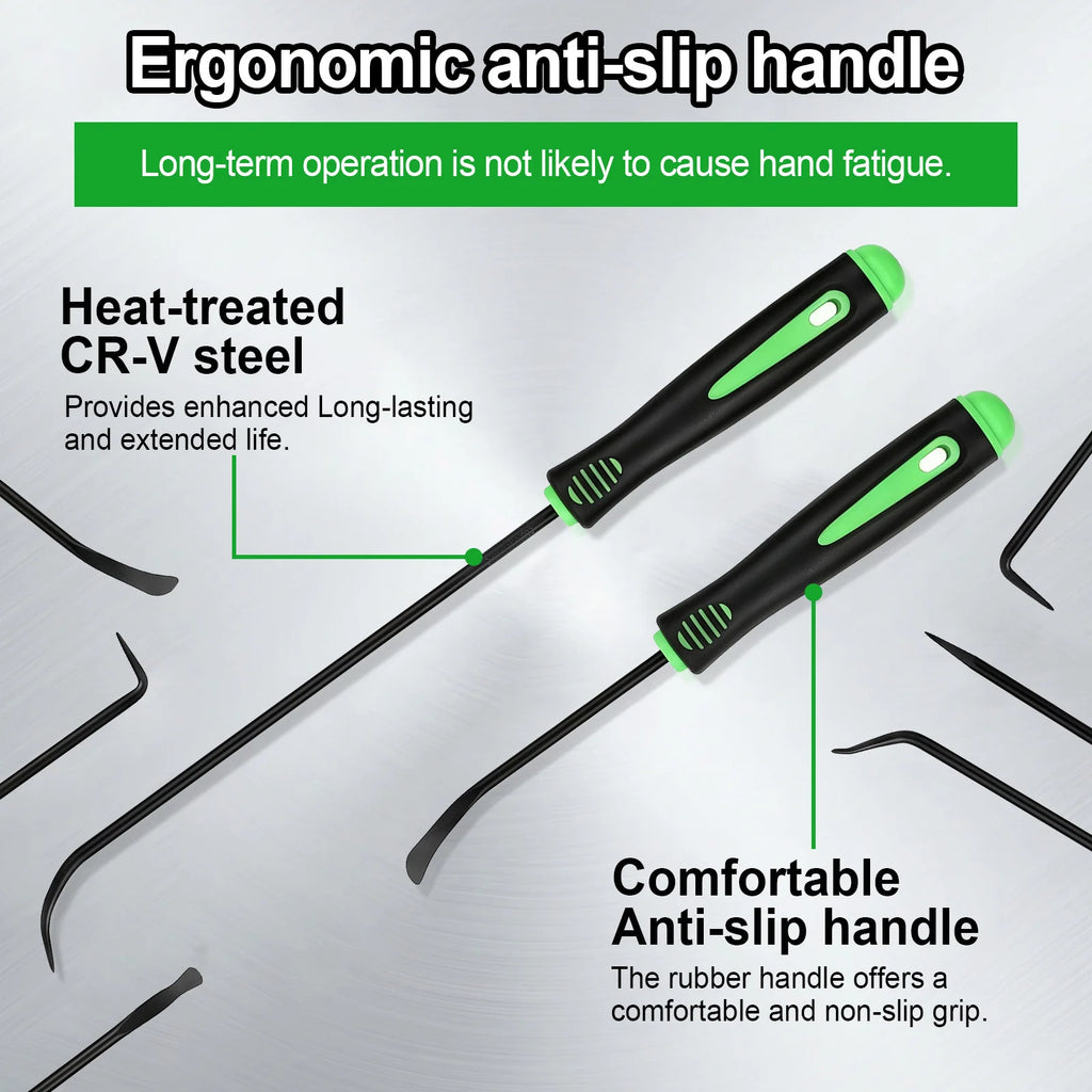Pick And Hook Tool Set 13 Pcs Oil Seal Puller Heavy Duty Manganese Steel O Ring Extractor Hose Removal With Pouch For Car Repair Zpaxo