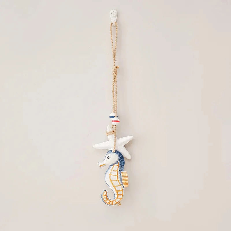 Mediterranean Wall Hangings Seahorse Fish Shell Decorations Creative