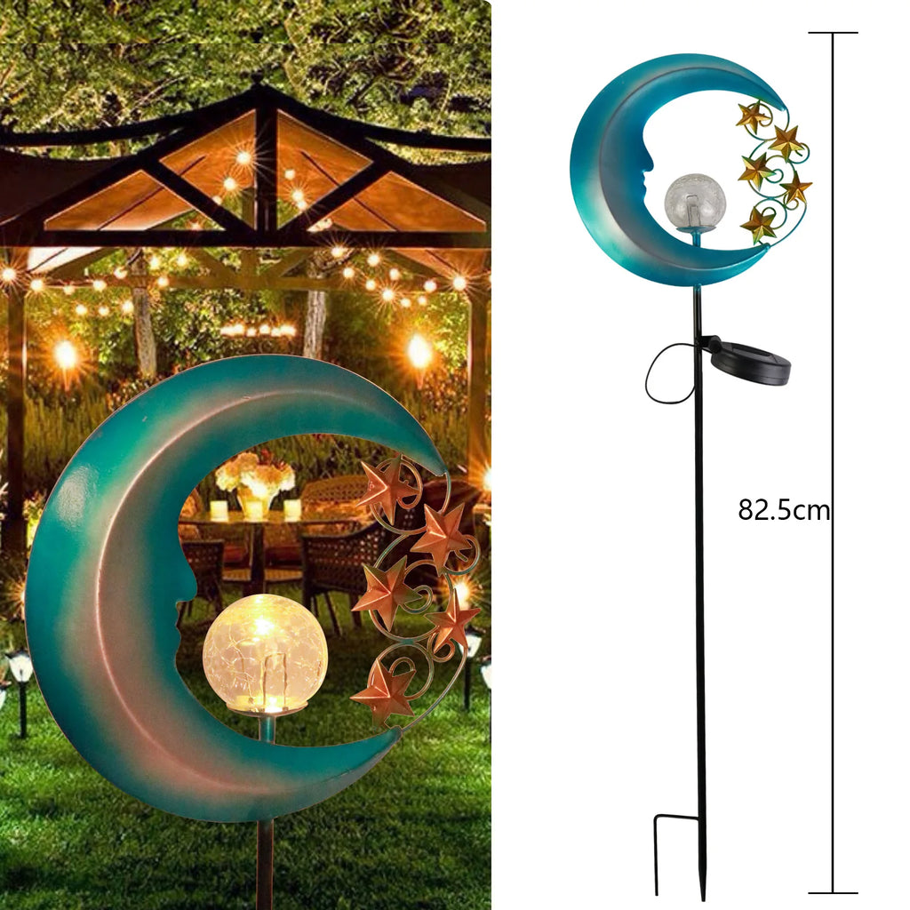Blue Moon Solar Lighs Outdoor Powered Landscape Light Stars Ramadan Zpaxo